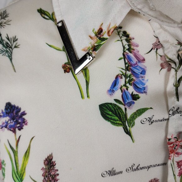 Zara Floral Botany Printed Metal Accent Shirt - Picture 4 of 9